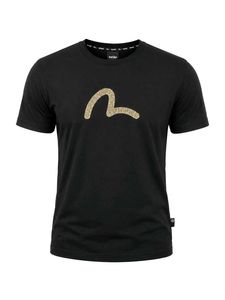 Evisu Black T-Shirt with Gold Logo