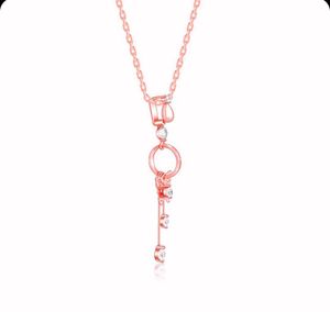 Rose Gold Butterfly Pendant Necklace