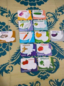 Draw , Learn And Colour Cards ( VEGETABLES)