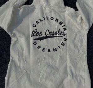 White Los Angeles Hoodie Dress