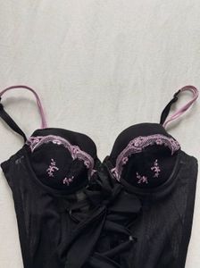 Lace Trim Corset Top