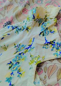 Elegant Floral Print Gown