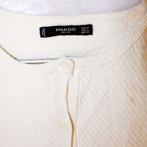 Cream Mango Cardigan