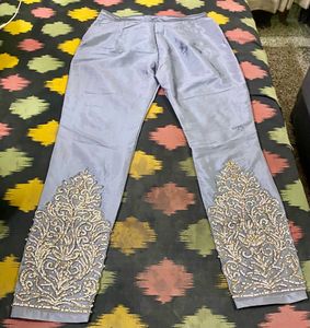 Elegant Grey Embroidered suit