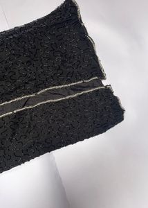 Elegant Beaded Black Evening Dress