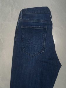 Women's Flared Blue Denim Jeans High waist