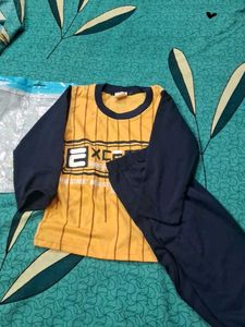 Kids Pajama Set - Yellow &amp; Navy
