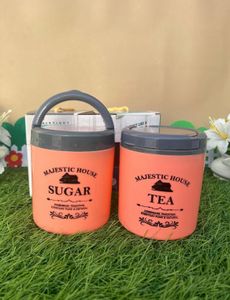 Set of 4 Vintage Tea &amp; Sugar Containers
