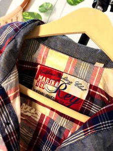 y2k Men's Plaid Button-Up Shirt