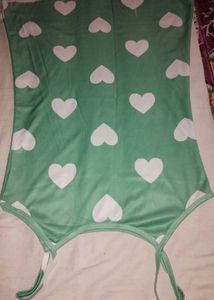 heart shape pattern camisole with vibrant colour