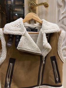double faced cropped waistcoat