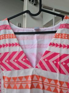 Vibrant Geometric Print Dress, Not worn