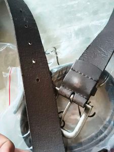 Classic Leather Belt with Antique Buckle