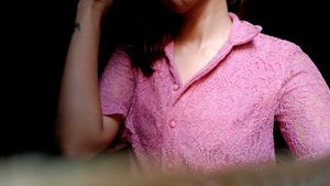 Pink Lace Open Front Shirt
