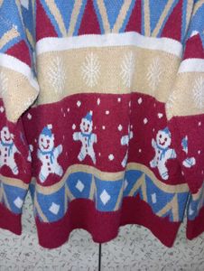 Festive Christmas Snowman Mohair Sweater