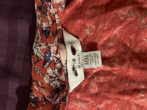 Boho Floral Print Tie-Neck Top
