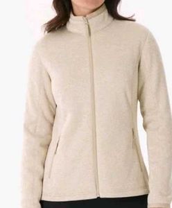 Cream Fleece Zip-Up Jacket