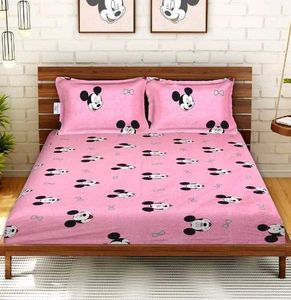 Mickey Mouse Pink Bed Sheet Set