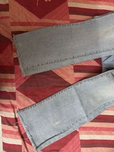 Light Wash Distressed Denim Jeans