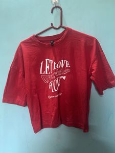 Red "Let Love Overwhelm You" Graphic Tee