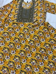 Combo Floral kurti with sequence.