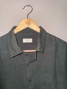 Old Money Dark Green Linen Shirt