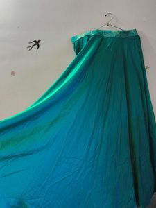 ethnic skirt with belt and unstitched blouse