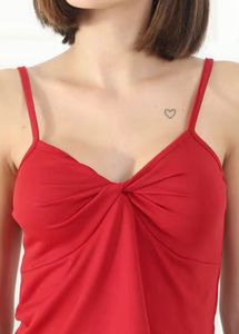Shein Red Twist Front Camisole Top