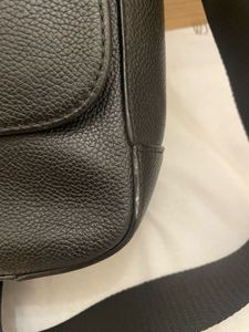 Michael Kors Black Leather Messenger Bag