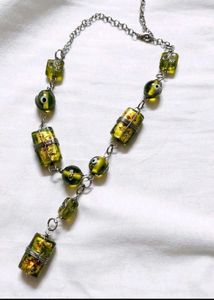 New Unique Green Beaded Statement Necklace