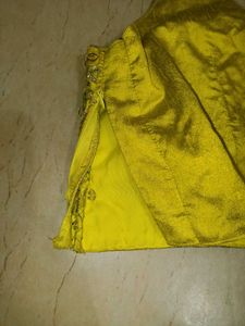 Yellow Mirror Work Blouse