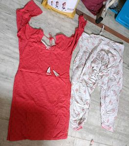 Branded pure cotton patiya kurta set