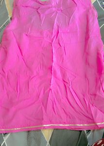 Beautiful Pink Kurti +kanchali + odhna set