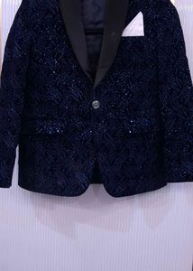 Boys Blue Sequin Blazer
