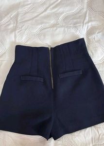 Chic Navy High-Waisted Shorts