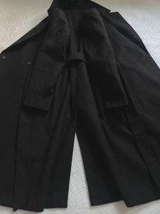Black Double-Breasted Trench Coat