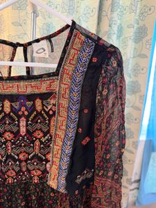 Boho Embroidered Sheer Dress