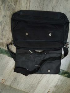 Black Messenger Bag Laptop Briefcase