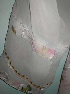 Floral pakistani Print Organza Kurta