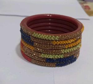 Colorful Beaded Bangle Set