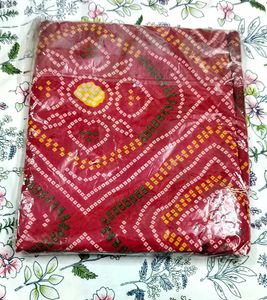 RED BANDHANI PRINT SAREE