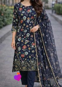 Embroidered Floral dress material any 1 choose