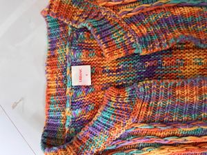 multicoloured cardigan sweater