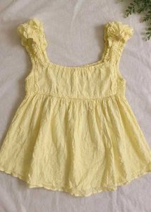 butter yellow babydoll top
