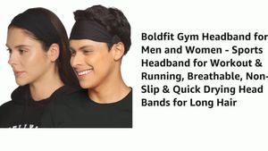 Unisex Black Headbands (1 Pack)