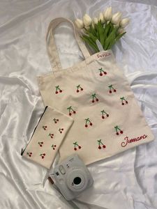 Hand Embroidered Floral Tote Bag 👜