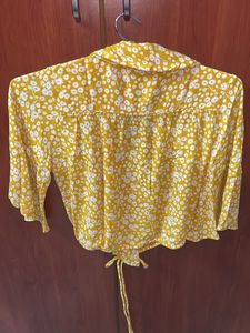 Floral Tie-Front Blouse