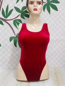 (1100)Red Velvet One Piece Swimsuit