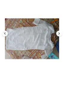 Elegant White Chikankari Kurta with free jhumka