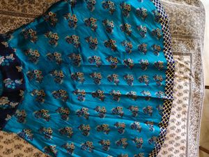 Blue Floral Lehenga Choli Set